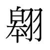 翱的舊字形