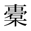 橐的舊字形